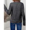 imageDokotoo Womens Waffle Knit Tops V Neck Long Sleeve Shirts Henley Dresy Casual Blouses Fall Outfits 2025Dark Grey