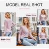 imageDokotoo Womens Waffle Knit Tops V Neck Long Sleeve Shirts Henley Dresy Casual Blouses Fall Outfits 2025Orchid Petal