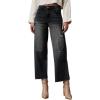 imageDokotoo Womens High Waist Baggy Jeans Wide Leg Casual Petite 2025 8 Points Length Stretch Denim PantsCarbon Grey