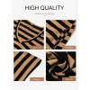 imageDokotoo Summer Dress Casual Womens Fashion Short Sleeve Maxi Dress T Shirt Dress Striped Long Color Block Maxi DressBrown