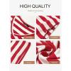 imageDokotoo Summer Dress Casual Womens Fashion Short Sleeve Maxi Dress T Shirt Dress Striped Long Color Block Maxi DressRed