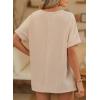 imageDokotoo Womens Tops Trendy Casual 2025 Crew Neck Lightweight Shirts Knit Tunic Basic TShirtApricot 222