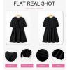 imageDokotoo Summer Dresses for Women 2025 Tie Front V Neck Short Puff Sleeve Hollow Out Lace Wedding Guest DressBlack