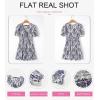 imageDokotoo Womens Dresses 2025 Deep V Neck Lantern Sleeve Summer Dresses Shirred Elastic Waist ALine Mini DressBlue