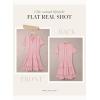 imageDokotoo Womens Spring Summer 2025 Short Sleeve Split V Neck Ruffle Chiffon Elegant Mini Short Skirt DressesZ Pink