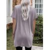 imageDokotoo Womens Summer 2025 Casual Short Sleeve Shirts Loose Fit Oversized Tshirts Tunic Tops with PocketsA Grey
