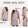 imageDokotoo Womens Summer 2025 Casual Short Sleeve Shirts Loose Fit Oversized Tshirts Tunic Tops with PocketsA Grey