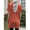 imageDokotoo Womens Summer 2025 Casual Short Sleeve Shirts Loose Fit Oversized Tshirts Tunic Tops with PocketsA Orange