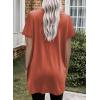 imageDokotoo Womens Summer 2025 Casual Short Sleeve Shirts Loose Fit Oversized Tshirts Tunic Tops with PocketsA Orange