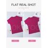 imageDokotoo Womens Summer 2025 Casual Short Sleeve Shirts Loose Fit Oversized Tshirts Tunic Tops with PocketsA Rose
