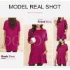 imageDokotoo Womens Summer 2025 Casual Short Sleeve Shirts Loose Fit Oversized Tshirts Tunic Tops with PocketsA Rose