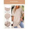 imageDokotoo Womens Summer 2025 Casual Short Sleeve Shirts Loose Fit Oversized Tshirts Tunic Tops with PocketsA1 Khaki