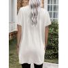imageDokotoo Womens Summer 2025 Casual Short Sleeve Shirts Loose Fit Oversized Tshirts Tunic Tops with PocketsA1 White