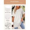 imageDokotoo Womens Summer 2025 Casual Short Sleeve Shirts Loose Fit Oversized Tshirts Tunic Tops with PocketsA1 White