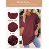 imageDokotoo Womens Summer 2025 Casual Short Sleeve Shirts Loose Fit Oversized Tshirts Tunic Tops with PocketsA13 Mauve