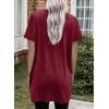 imageDokotoo Womens Summer 2025 Casual Short Sleeve Shirts Loose Fit Oversized Tshirts Tunic Tops with PocketsA13 Mauve