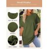 imageDokotoo Womens Summer 2025 Casual Short Sleeve Shirts Loose Fit Oversized Tshirts Tunic Tops with PocketsA14 Green