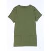 imageDokotoo Womens Summer 2025 Casual Short Sleeve Shirts Loose Fit Oversized Tshirts Tunic Tops with PocketsA14 Green