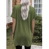 imageDokotoo Womens Summer 2025 Casual Short Sleeve Shirts Loose Fit Oversized Tshirts Tunic Tops with PocketsA14 Green