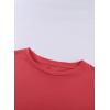 imageDokotoo Womens Summer 2025 Casual Short Sleeve Shirts Loose Fit Oversized Tshirts Tunic Tops with PocketsA34 Grey Pink