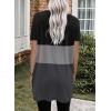 imageDokotoo Womens Summer 2025 Casual Short Sleeve Shirts Loose Fit Oversized Tshirts Tunic Tops with PocketsA37 Black Grey