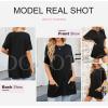 imageDokotoo Womens Summer 2025 Casual Short Sleeve Shirts Loose Fit Oversized Tshirts Tunic Tops with PocketsBlack