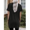 imageDokotoo Womens Summer 2025 Casual Short Sleeve Shirts Loose Fit Oversized Tshirts Tunic Tops with PocketsBlack