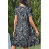 imageDokotoo Womens Summer Dresses 2025 Deep V Neck Ruffle Floral Flowy Mini Dress Sundress Vacation Beach OutfitsBlue