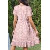 imageDokotoo Womens Summer Dresses 2025 Deep V Neck Ruffle Floral Flowy Mini Dress Sundress Vacation Beach OutfitsPink