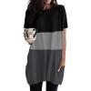 imageDokotoo Womens Summer 2025 Casual Short Sleeve Shirts Loose Fit Oversized Tshirts Tunic Tops with PocketsA37 Black Grey