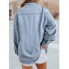 imageDokotoo Womens Oversized Denim Jacket Casual Long Sleeve Denim Shirts Distresse Jean Jacket Fall Outfits 2025A Beau Blue