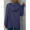 imageDokotoo Hoodies for Women Soft Long Sleeve Casual Hoodie Oversized Sweatshirt Lightweight Knit Pullover Drawstring Hooded TopsDirty Blue