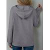 imageDokotoo Hoodies for Women Soft Long Sleeve Casual Hoodie Oversized Sweatshirt Lightweight Knit Pullover Drawstring Hooded TopsGrey