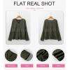imageDokotoo Long Sleeve Shirts for Women 2025 Fall V Neck Knitted Pullover Tunic Tops Womens Blouses Dressy CasualGreen