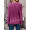 imageDokotoo Long Sleeve Shirts for Women 2025 Fall V Neck Knitted Pullover Tunic Tops Womens Blouses Dressy CasualRose Red