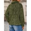 imageDokotoo Winter Fleece Heating 2025 Jacket for Women Button Down Stand Collar with Pockets CoatsArmy Green
