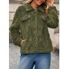 imageDokotoo Winter Fleece Heating 2025 Jacket for Women Button Down Stand Collar with Pockets CoatsArmy Green