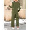 imageDokotoo Womens 2 Piece Lounge Set Casual V Neck Sweatshirt Fashion Travel Wide Leg Tracksuit Sweatsuits OutfitsGreen