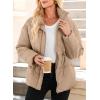 imageDokotoo Womens Casual Long Sleeve Zip up Puffer Chunky Warm Drawstring Quilted Lightweight Jacket CoatLight French Beige