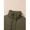 imageDokotoo Womens Casual Long Sleeve Zip up Puffer Chunky Warm Drawstring Quilted Lightweight Jacket CoatVineyard Green