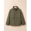 imageDokotoo Womens Casual Long Sleeve Zip up Puffer Chunky Warm Drawstring Quilted Lightweight Jacket CoatVineyard Green