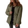 imageDokotoo Womens Casual Long Sleeve Zip up Puffer Chunky Warm Drawstring Quilted Lightweight Jacket CoatVineyard Green