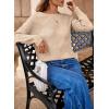 imageDokotoo Womens Crew Neck Long Sleeve Sweaters 2025 Fall Winter Chunky Warm Pullover Tops Trendy Casual OutfitsApricot