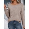 imageDokotoo Womens Crew Neck Long Sleeve Sweaters 2025 Fall Winter Chunky Warm Pullover Tops Trendy Casual OutfitsGoat