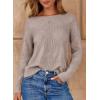 imageDokotoo Womens Crew Neck Long Sleeve Sweaters 2025 Fall Winter Chunky Warm Pullover Tops Trendy Casual OutfitsGoat