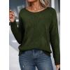 imageDokotoo Womens Crew Neck Long Sleeve Sweaters 2025 Fall Winter Chunky Warm Pullover Tops Trendy Casual OutfitsGreen Bay