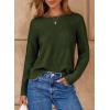 imageDokotoo Womens Crew Neck Long Sleeve Sweaters 2025 Fall Winter Chunky Warm Pullover Tops Trendy Casual OutfitsGreen Bay