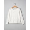imageDokotoo Womens Crew Neck Long Sleeve Sweaters 2025 Fall Winter Chunky Warm Pullover Tops Trendy Casual OutfitsWhite