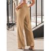 imageDokotoo Womens Fall Boho 2025 Casual Wid Leg Lace Pants High Waisted Drawstrings with PocketsCamel