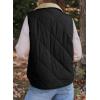 imageDokotoo Womens Fuzzy Fleece Vest Casual Oversized Warm Sherpa Vest Jacket with PocketsBlack